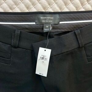 Banana Republic - SLOAN HIGH-RISE FULL-LENGTH PANT - Black - Size 14